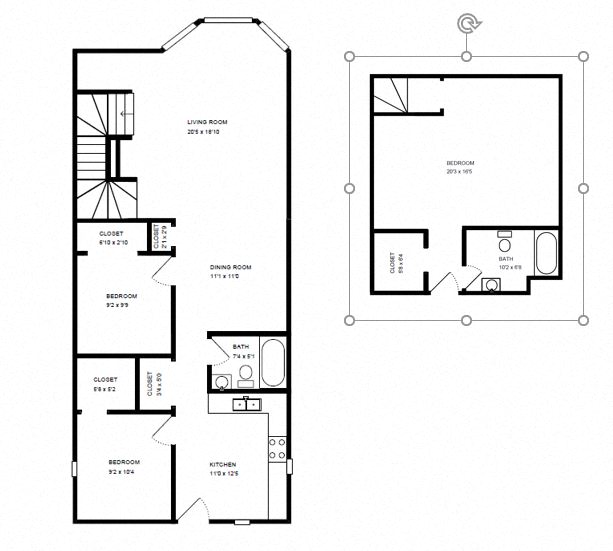 Three Bedroom Duplex